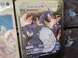 Charizard gold 101 107 183 Holo Full Art Pokemon Card ex gx vmax sr Chinese - Image 4