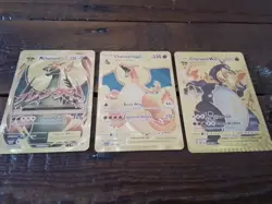 Charizard gold 101 107 183 Holo Full Art Pokemon Card ex gx vmax sr Chinese - Image 5