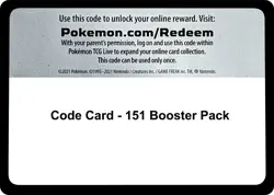 Pokemon 151 ETB Pokemon Center CODE CARDS + 15x Booster Codes MESSAGED - Image 1