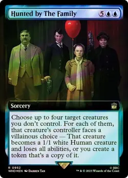 Hunted by The Family Surge Foil Extended Art Doctor Who Commander NM MTG - Image 1