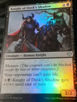 Knight of Dusks Shadow FOIL , Dominaria United ,Near Mint ,MTG,FREE SHIPPING - Image 2