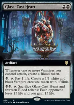 MTG Glass-Cast Heart (56/188) Innistrad Crimson Vow Commander LP - Image 1