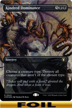1x - Kindred Dominance - FOIL BORDERLESS #640 - Commander Masters - NM MTG - Image 1