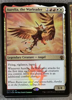 MTG AURELIA THE WARLEADER FOIL MYTHIC RARE MAGIC THE GATHERING GUILD KIT - Image 1