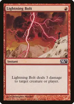4 Lightning Bolt PLAYSET Lightly Played LP Normal Magic 2011 (M11) MTG EN 149 - Image 1