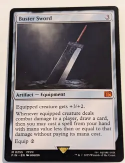 Buster Sword #255 (NM) Final Fantasy FIN Magic MTG - Image 1