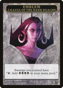 Liliana of the Dark Realms Emblem Magic 2013 MP MTG - Image 1