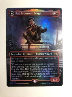 Ral, Moonsoon Mage (Borderless) Foil Mythic Modern Horizons 3 (Check Pics) MTG - Image 1