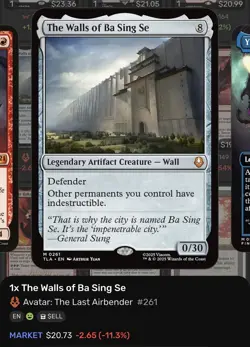 The Walls of Ba Sing Se #261 Near Mint Avatar: The Last Airbender TLA Magic MTG - Image 3