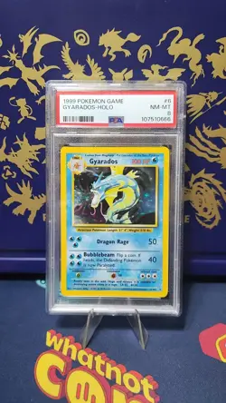 PSA 8 Gyarados Holo 6/102 Pokemon Base Set Unlimited 1999 WOTC - Image 1