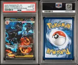 2025 POKEMON PHANTASMAL FLAMES ILLUSTRATION RARE MEGA CHARIZARD X EX PSA 10 - Image 3