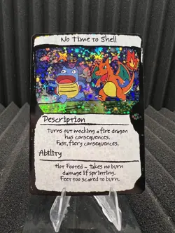 No Time To Shell 3/50 - Numbered Hit Holo - PokeDoodly Fan Art - Pokemon NM - Image 1
