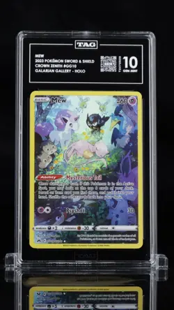 Pokemon Graded Mew Crown Zenith TAG 10 - Image 1