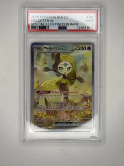 2025 POKEMON BLK EN-BLACK BOLT SPECIAL ILLUSTRATION RARE #167 MELOETTA EX PSA 9 - Image 1