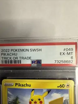 Pokemon, Pikachu, 2022 Sword & Shield Trick Or Trade. EX -MT 6 - Image 3