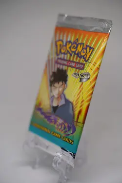 Pokemon TCG Gym Heroes Unlimited Booster Pack Brock WOTC 1999 SEALED - Image 4