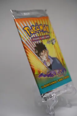 Pokemon TCG Gym Heroes Unlimited Booster Pack Brock WOTC 1999 SEALED - Image 5