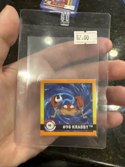Pokemon 1999 Artbox Series 1 Stickers Krabby #98 - Image 1