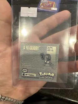 Pokemon 1999 Artbox Series 1 Stickers Krabby #98 - Image 2