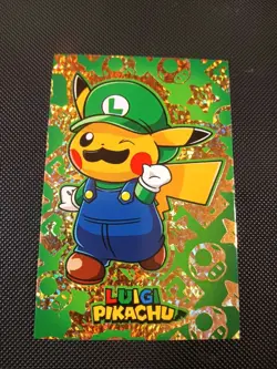 Luigi Pikachu #2 Gold Holo Pokemon 2024 Card Database Merry Christmas Peru - Image 1
