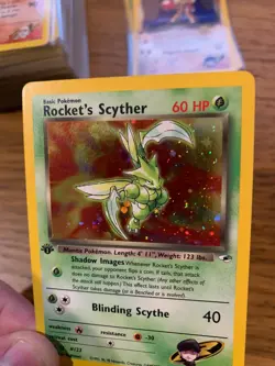 1st Edition Rocket's Scyther (13/132) Holo Gym Heroes Pokemon Card! FAST P&P! - Image 5