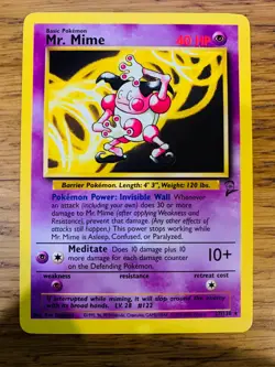 Mr. Mime (27/130) Rare Base Set 2 Pokemon Card! FAST & FREE P&P! - Image 1