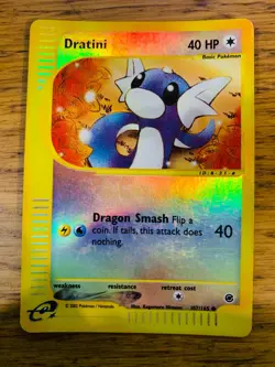 LP! Dratini (107/165) Reverse Holo Expedition Base Set Pokemon Card! FREE P&P! - Image 1