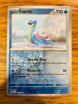 NEAR MINT! Lapras (016/091) Paldean Fates Reverse Holo Rare Pokemon Card! - Image 1