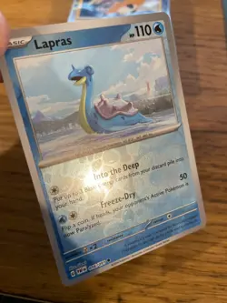 NEAR MINT! Lapras (016/091) Paldean Fates Reverse Holo Rare Pokemon Card! - Image 3