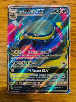 NEAR MINT! Alolan Muk GX (138/147) SM Burning Shadows Full Art Pokemon Card! - Image 1