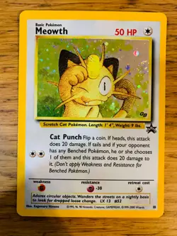 Meowth No.10 WOTC Black Star Promo Pokemon Card! FAST & FREE P&P! - Image 1