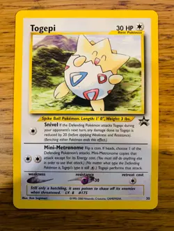 Togepi No.30 WOTC Black Star Promo Pokemon Card! FAST & FREE P&P! - Image 1