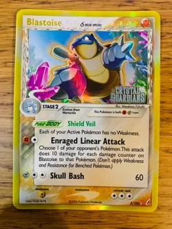 NM! Blastoise (2/100) EX Crystal Guardians Stamped Reverse Holo Pokemon Card! - Image 1