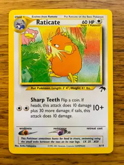 Raticate (6/18) Southern Islands Reverse Holo Pokemon Card! FAST & FREE P&P! - Image 1