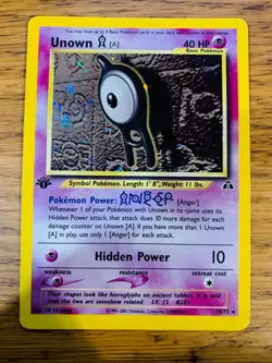 1st Edition Unown A (14/75) Holo Neo Discovery Set Pokemon Card! FREE P&P! - Image 1