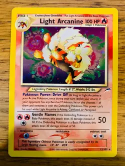 Light Arcanine (12/105) Holo Neo Destiny Set Pokemon Card! FREE P&P! - Image 1