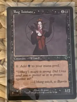 MTG - Magic the Gathering - Foil - Misprint - Miscut Upside Down - Bog Initiate - Image 1