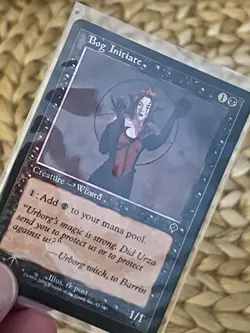 MTG - Magic the Gathering - Foil - Misprint - Miscut Upside Down - Bog Initiate - Image 4