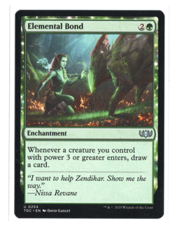 MTG - Elemental Bond - Normal - Tarkir: Dragonstorm Commander - Near Mint - Image 1