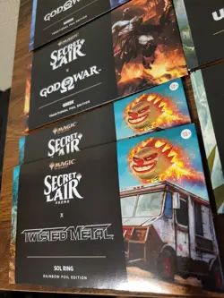 MTG PlayStation Secret Lair: Foil Trophy Bundle + Two Twisted Metal Sol Ring - Image 4