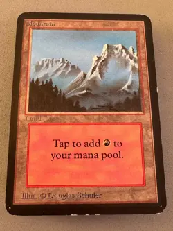 Mountain (B) Limited Edition Alpha MTG-MP Very good-Vintage Magic the Gathering - Image 3
