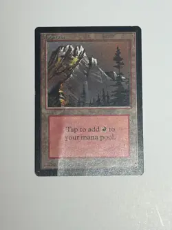 Mountain (A) Alpha MP Moderate Play MTG Magic The Gathering 1.1 - Image 3