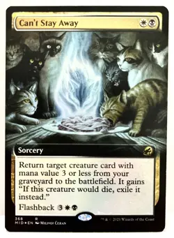 MTG-Can't Stay Away - #368- [Borderless FOIL] Innistrad: Midnight Hunt (MID)- NM - Image 1