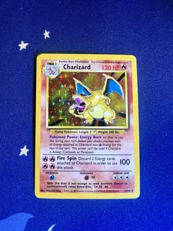 Charizard Base Set Unlimited Holo 4/102 Pokemon TCG MP - Image 1