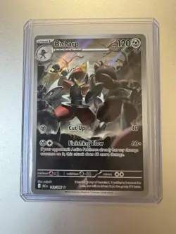 Pokemon TCG Bisharp Card 143/086 Illustration Rare, Sv: Black Bolt, NM Condition - Image 1