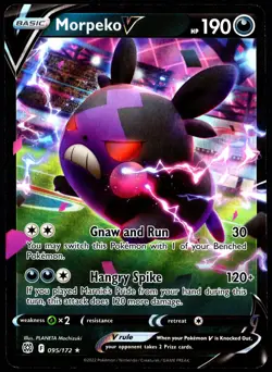 Pokemon TCG Morpeko V 095/172 2022 Brilliant Stars Ultra Rare Card - LP - Image 1