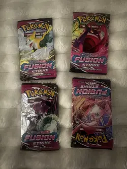 Lot Of 4Pokemon TCG Fusion Strike Booster Pack - 40 Cards (10 Cards Per Pack) - Image 1