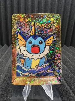 Vaporeon 77/100 - Numbered Hit Holo - PokeDoodly Fan Art - Pokemon NM - Image 1