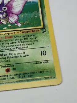 Pokemon TCG Venomoth Base Set 2 Non-Holo Card 31/130 Unlimited Rare - Image 4