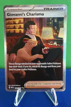 Pokemon TCG Giovanni's Charisma Special Illustration Rare Card - 204/165 - NM - Image 1